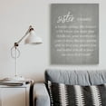 thumbnail image 2 of Stupell Industries Sister Definition Family Inspired Phrases Grey Pattern Inspirational Painting Gallery Wrapped Canvas Art Print Wall Art, 36 x 48, 2 of 6