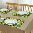 thumbnail image 3 of Bright Lemon Placemats, Set of 4, Flax Machine Washable Durable Linen Table Mats, Heat Resistant Wrinkle Free Place Mats for Dining Table, Tropical Summer Fruit Theme Perfect for Retro Dining Tables, 3 of 6