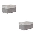 thumbnail image 2 of maskred Sturdy And Durable Cabinet Storage Bag For Well Organized Space Foldable Storage Box With Handle Cotton Multifunctional gray+white 2Set, 2 of 6