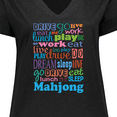 thumbnail image 4 of Inktastic Mahjong Player Idea Women's Plus Size V-Neck T-Shirt, 4 of 5