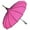 Dark Pink, variant on Long Handle Sun Umbrella, Retro Pagoda Parasol Umbrella, UV Protection Umbrella with Hook Handle for Photo Prop Decoration