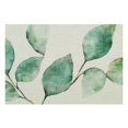 thumbnail image 2 of Pratyus 4pcs Green Leaf Dining Table Placemats Linen Indoor Outdoor Placemat Set for Birthday Parties, Christmas, Restaurants & Buffets 18x12in, 2 of 8
