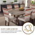 thumbnail image 4 of Boho Ethnic Chair Covers Set of 1 Pastoral Style Lines Geometric Chair Back Covers Stretch Removable Washable Slipcovers Protector for Dining Room Kitchen Party Decor, 4 of 5