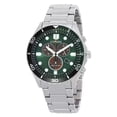 thumbnail image 1 of Citizen Eco-Drive Chronograph GMT Stainless Steel Green Dial AT2561-81X 100M Men's Watch, 1 of 1