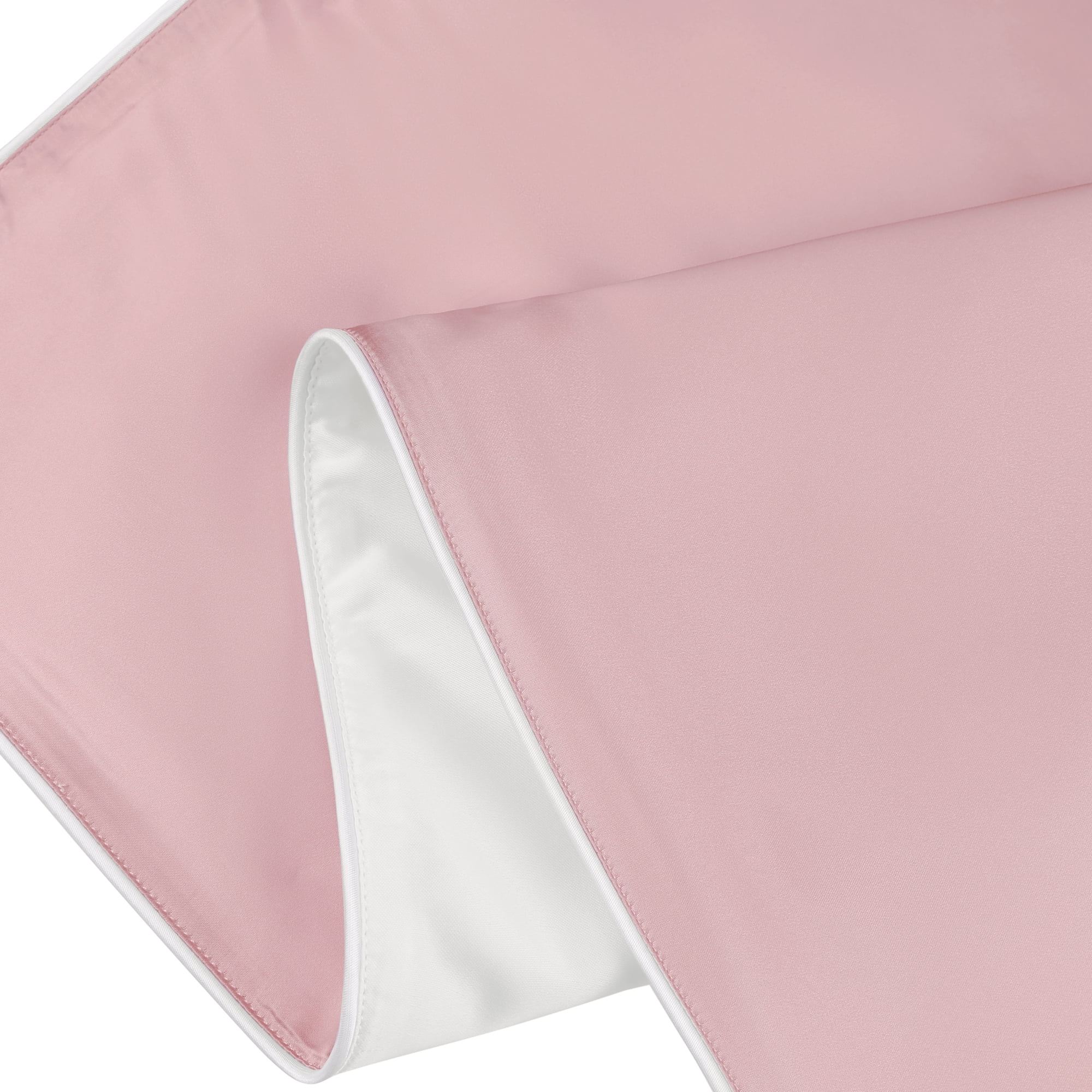 REGALWOVEN Silk Pillowcase Soft Queen Silk Pillow Cover with Envelope Closure Pink Queen(20'x30')