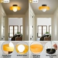 thumbnail image 4 of Mid-Century Modern Semi Flush Mount Ceiling Light, Kitchen Ceiling Light Fixture with Glass Shade,Vintage Close to Ceiling Lamp for Entryway Hallway Bathroom, 4 of 10