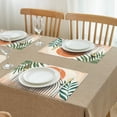 thumbnail image 3 of Orange Boho Geometric and Plant Pattern Summer Placemats Table Placemats Set Of 4-Linen Kitchen Washable Placemats Table Mats 11.8"x17.7" Non-Slip Heat Resistant, 3 of 6