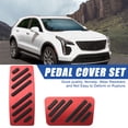 thumbnail image 3 of Coche Automático Freno Pedal Pastilla Gasolina Acelerador Pedal Cubierta Kit Rojo, 3 of 7