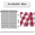thumbnail image 5 of Red Buffalo Check Tier Curtains for Kitchen, Thick Yarn Dyed Buffalo Plaid Rod Pocket Bathroom Curtain, Short Kitchen Window Curtain Sets, 28" W x 24" L, Red/White, Set of 2, 5 of 6