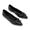 thumbnail image 4 of Women's Dressy Vegan Flats - Pointed Toe Ballet Shoes with Bow Accent, 4 of 8