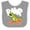 Heather and White, variant on Inktastic RAWR I'm 2 Baby Tyranosaurus Rex Boys or Girls Baby Bib