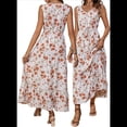 thumbnail image 3 of Vestido de Verano para Mujer, Estilo Bohemio, Informal, con Lazo Frontal y Estampado Floral, para Playa y Verano., 3 of 6