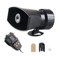 thumbnail image 4 of Alarma de carro,Altavoz de alarma para coche Sonido de 5 tonos 12V,Alarma del amplificador de sonido de emergencia de la bocina del vehículo,Micrófono ruidoso Mic Sistema de altavoces PA, 4 of 9