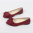 thumbnail image 5 of Miluxas Women's Casual Flats Bowknot Pointed Toe Ballet Flats Dressy Bridal Shoes Slip on Loafers for Women Comfortable Shoes Wine 9.5(43), 5 of 9