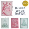 thumbnail image 2 of Sea ​​Me At Home Juego De Paños De Cocina Navideños De 4-100% Algodón Jacquard Paños De Cocina Festivos Para Decoración Navideña Regalo Perfecto Para Anfitriona (Feliz Navidad), 2 of 5