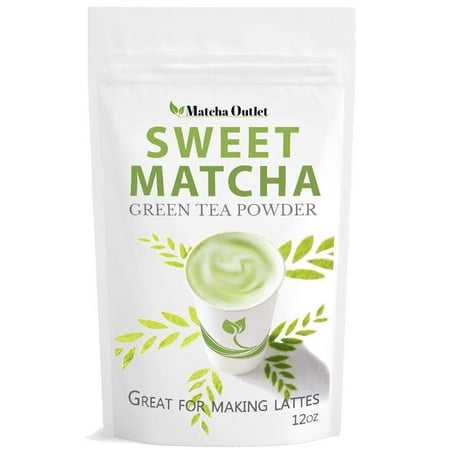 Sweet Matcha Green Tea Powder from Japan (12oz/340g) Latte Grade; Delicious Energy Drink - Shake, Latte, Frappe, Smoothie. Made with USDA Organic Matcha - Matcha