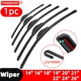 thumbnail image 2 of Limpiaparabrisas de coche con doble tira de goma, gancho en forma de J, tipo U, universal, sin soporte, 14 ", 16", 18 ", 19", 20 ", 21", 22 ", 24" y 26", 2 of 5