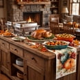 thumbnail image 2 of Fall Pumpkin Table Runner,Autumn Harvest Floral Table Linen for Thanksgiving Seasonal Dining Table Decorative, 2 of 6