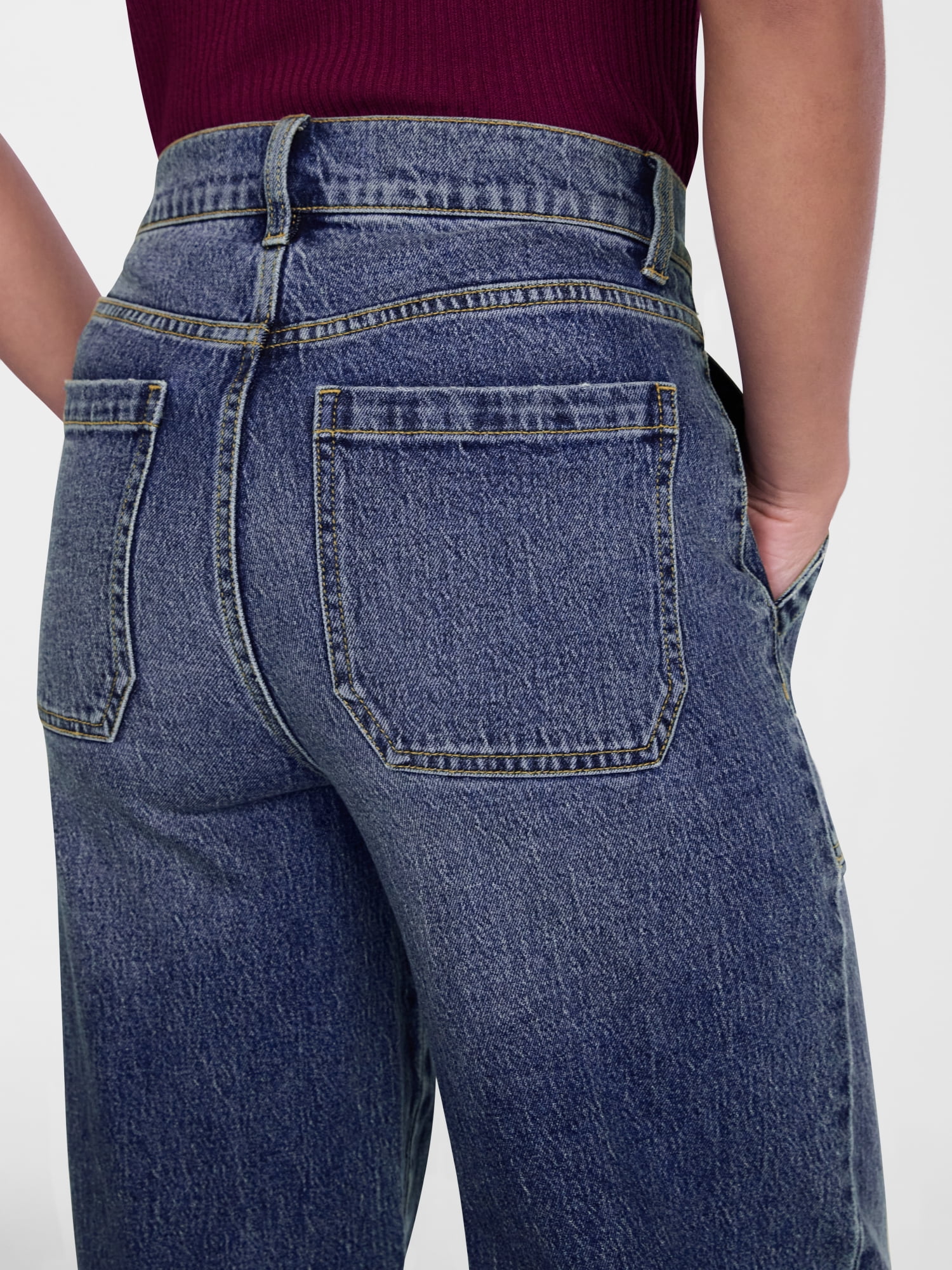 Scenario Women's High Rise Utility Jeans, 31" Regular and 29" Short Inseam, Sizes 0-20
