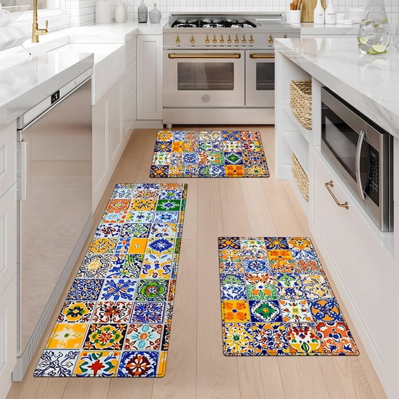 YIMEIS Kitchen rugs Washable flannel Printed Area Rug and Mats DoorMats, bath mat,Autumn and Winter Festival Decoration-Bohemia - Colored Grid 15.7'' x 23.6'' 19.7'' x 31.5'' 17.7'' x 47.2''Pink