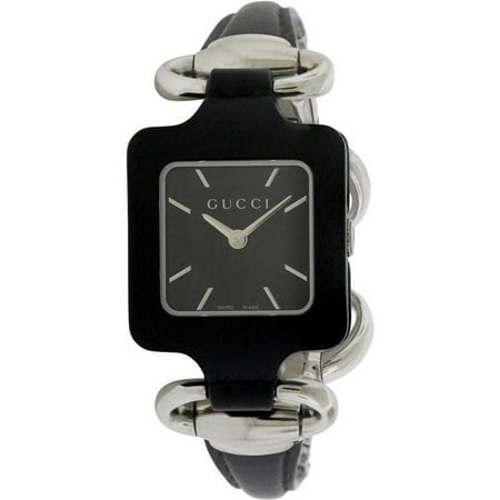 Gucci 1921 Series Black Leather Bangle Women's Watch, YA130402