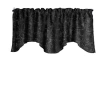 Rose Texture Satin Rosette Scalloped Window Valance 58" Wide / 20" Tall