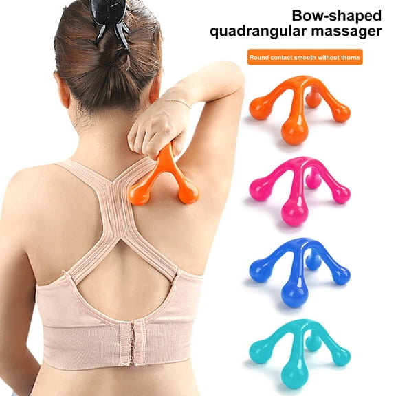 sunsanly Handheld Full Body Massager 4 Legged Pressure Point Deep Tissue Sore Muscles Recovery Physical Therapy Shoulder Arm Neck Back Feet Massage Tool