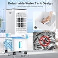 thumbnail image 3 of Portable Air Conditioners, Portable AC Unit, Evaporative Air Cooler w/2.5Gal , Cooling, 3 Speeds, Windowless Air Conditioner w/7H Timer, Swamp Cooler for Room Office Garage, 3 of 6