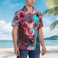 thumbnail image 2 of KLL Men's Hawaiian Shirt Short Sleeve Button Down Beach Shirts-Psychedelic Hairless Cat, 2 of 5