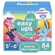 Pampers Easy Ups Girls Training Pants (Choose Your Size & Count)
