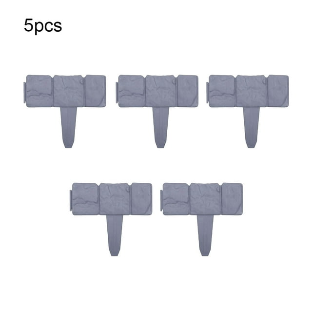 VONKY Garden Fence Cobblestone Border Lawn Edging Craftsmanship Outdoor Landscape 5pcs 1Set