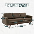 thumbnail image 5 of LeisureMod Chester Modern Faux Sofa in Taupe Leather, 5 of 11