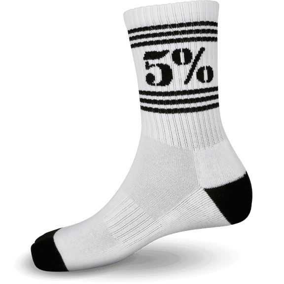 5% Nutrition Rich Piana Unisex Athletic Crew Socks for Running, Hiking and Cycling