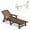 Coffee, variant on Cobiod Outdoor HDPE Chaise Lounge Chair,5-Position Adjustable Reclining Lounger with Wheels & Cup Holders,350lb Capacity,Overall length 78" , White