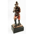 thumbnail image 3 of Men of Duty 911 Fireman Fire Fighter Saving Child Bronze Electroplated Figurine With Base, 3 of 4