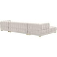 thumbnail image 6 of Pemberly Row Contemporary Cream Finish Velvet 3pc. Sectional, 6 of 15