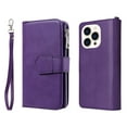 thumbnail image 2 of Allytech Detachable Wallet Case for Apple iPhone 15 Pro Max, Vintage PU Leather Folio Flip Wallet Case Multiple Cards Slots Kickstand Shockproof Protective Phone Case for iPhone 15 Pro Max - Purple, 2 of 17