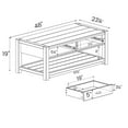 thumbnail image 6 of Grain Wood Furniture Montauk Coffee Table, Solid Wood with a Rustic Walnut Finish, 6 of 8