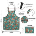 thumbnail image 7 of Women Men Adjustable Bib Apron with Pockets Pioneer Colorful Floral Cooking Kitchen Aprons, 7 of 7