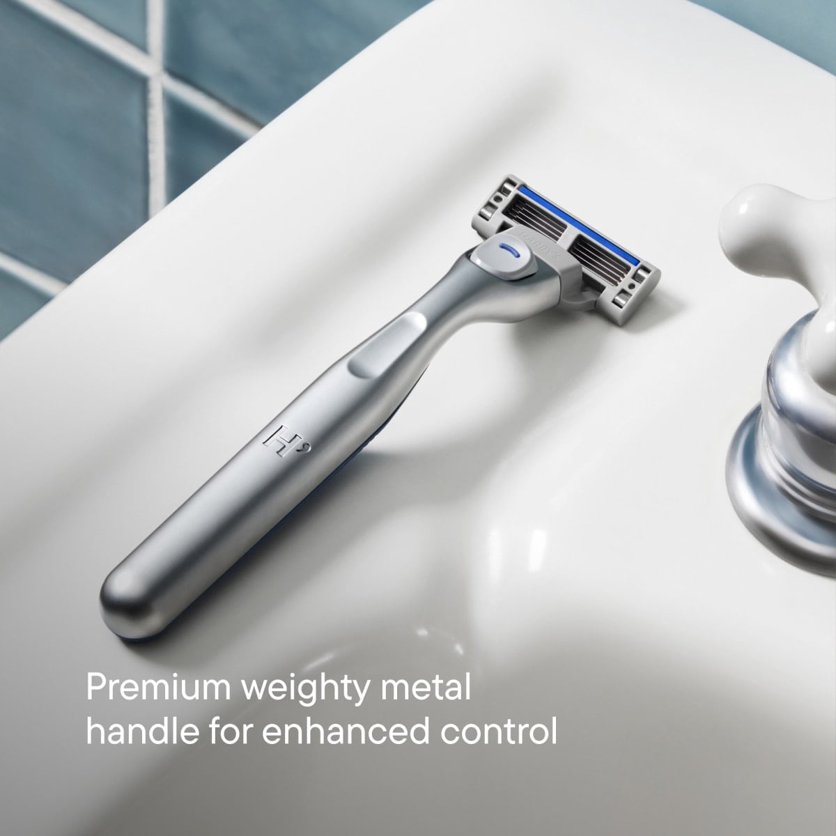 Harry's Plus Shaving Razor for Men with Razor Blade Refill Cartridge, Onyx