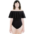 thumbnail image 4 of Qarigey Traje de baño de verano para mujer, mono de surf para tomar el sol, traje de baño sin mangas con cuello barco de poliéster para Vestidos S, 4 of 6
