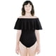 thumbnail image 3 of Qarigey Traje de baño de verano para mujer, mono para tomar el sol, fotografía de natación Sexy, traje de baño con cuello de barco, ropa de Vestidos METRO, 3 of 6
