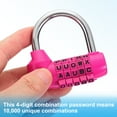 thumbnail image 4 of Uxcell Combination Padlock, 5 Digit Gym Locker Lock Alloy Steel Password Padlock, Pink, 4 of 6