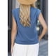 thumbnail image 2 of Camiseta Sin Mangas Informal de Verano para Mujer, Color Azul, Talla S, 2 of 5