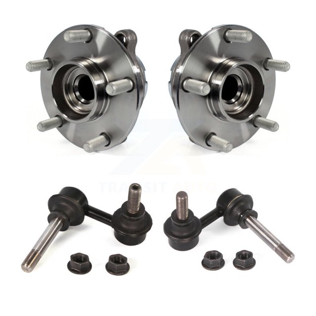Transit Auto Front Hub Bearing Assembly and Link Kit for Car INFINITI FX35 QX70 FX37 RWD - Left Right Side (Driver Passenger) K7T-100796