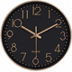 thumbnail image 1 of Reloj De Pared Decorativo Moderno Belug 3D Cuarzo Negro Manecillas doradas, 1 of 5