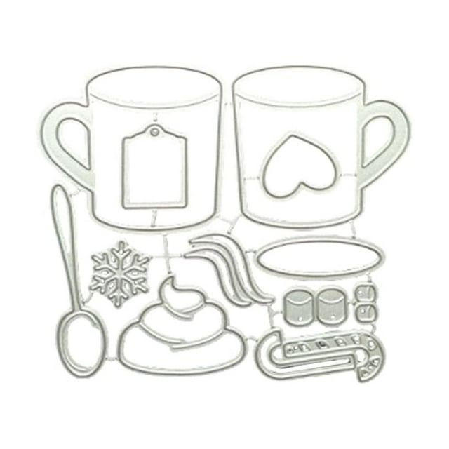 Matsuzay Bonitos troqueles para cortar, moldes de grabado impermeables, papel decorativo reutilizable, estampado de álbum de recortes, molde para Herramientas de estampado Plata Tipo 2.3855B Matsuzay HA074148-02
