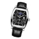 thumbnail image 4 of Reloj de automático para hombre con correa de piel y esfera rectangular clásica, color negro 1 jinwen Reloj de cuarzo automático para mujer, 4 of 5