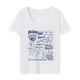 thumbnail image 1 of Camiseta para mujer trajes de verano moda casual señoras simple cuello redondo camisa para, 1 of 7