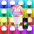 thumbnail image 4 of UKLL-Smart Light Bulbs,Bluetooth Color Changing Light Bulbs That Work with tuya APP, RGB Warm Light A19 9W E27 800LM LED Light Bulb,Music Sync,Dimmable 16 Million Colours RGB Light Bulbs - 1 Pack, 4 of 4